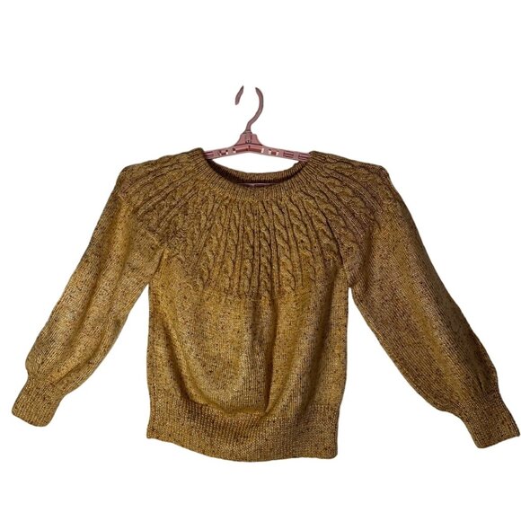 Vintage Sorrel Pattern Hand Knit Butterscotch Women's SZ Medium - Picture 1 of 9